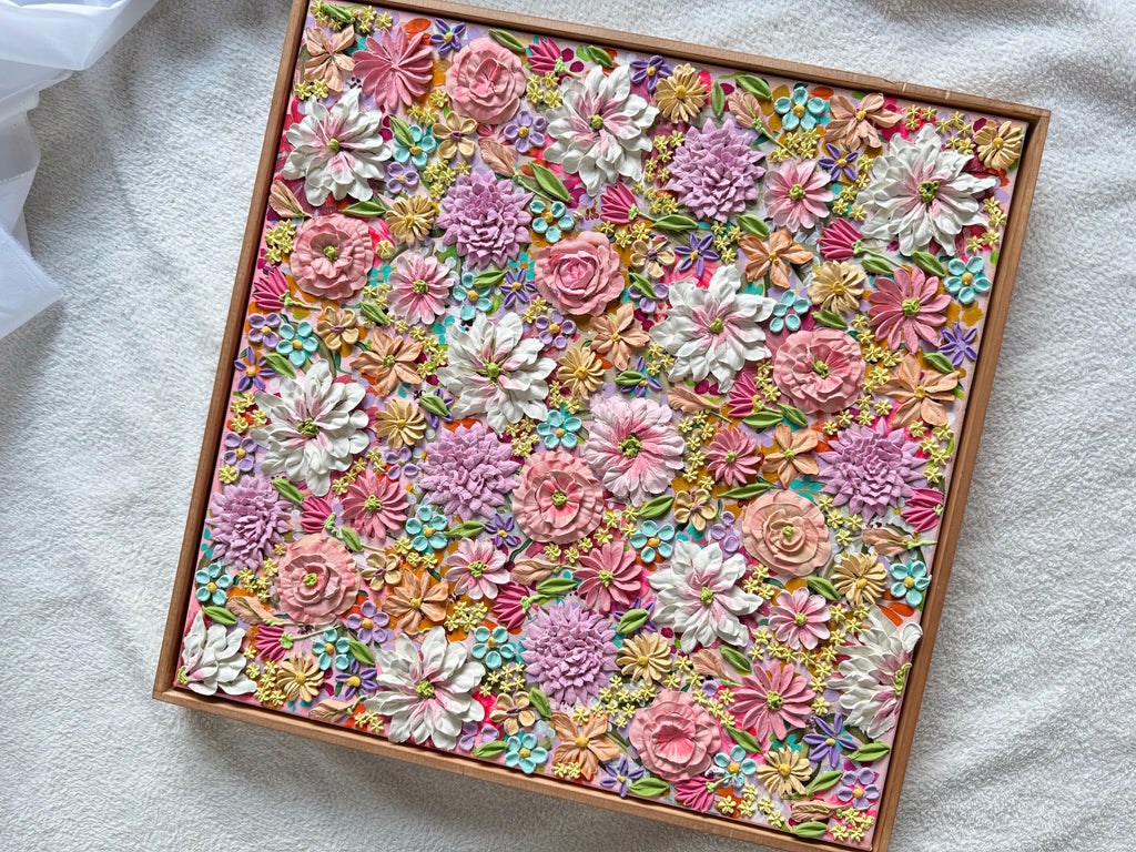 Dream in layers 50x50cm framed