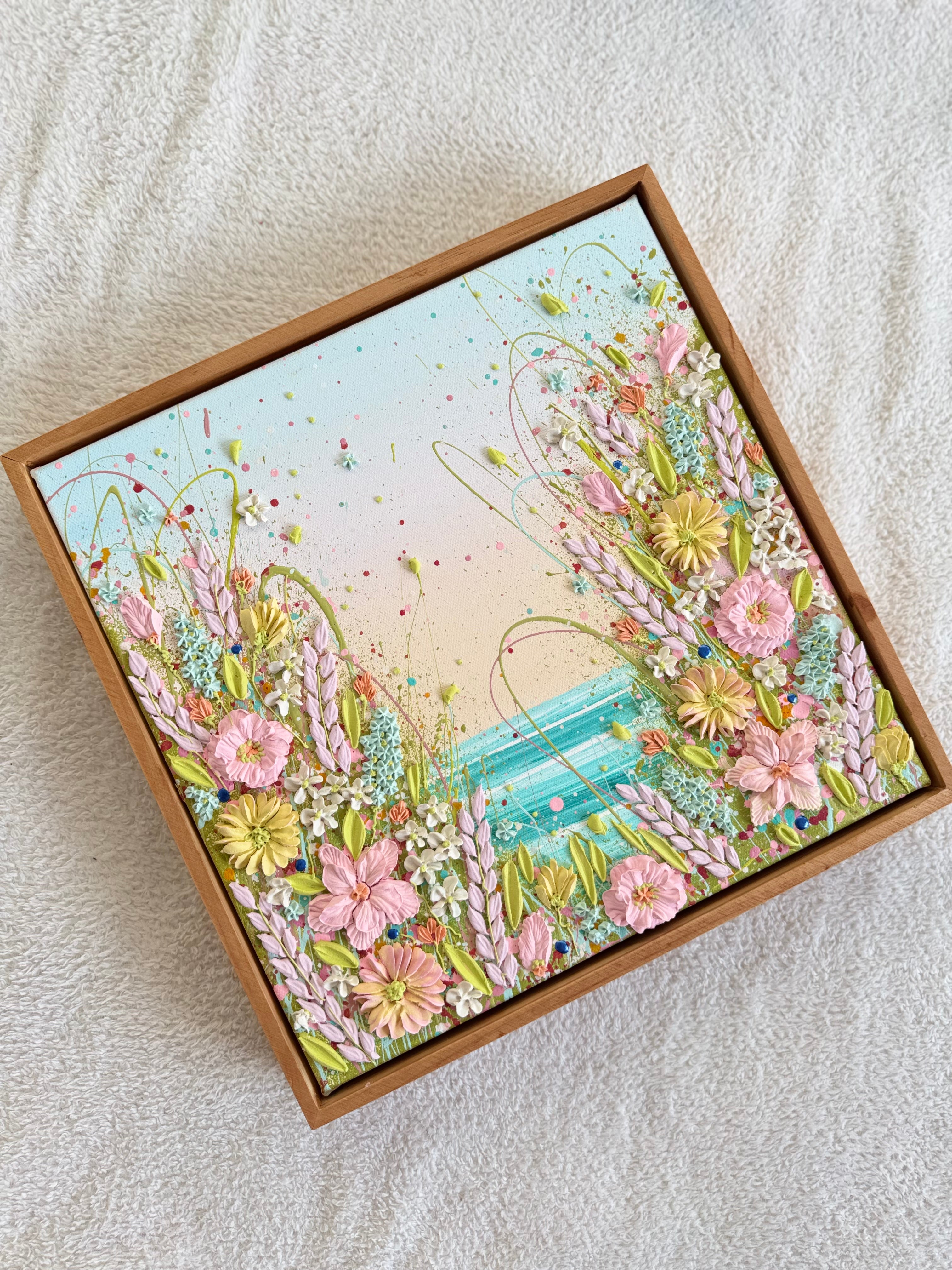 Between stillness 30x30cm framed
