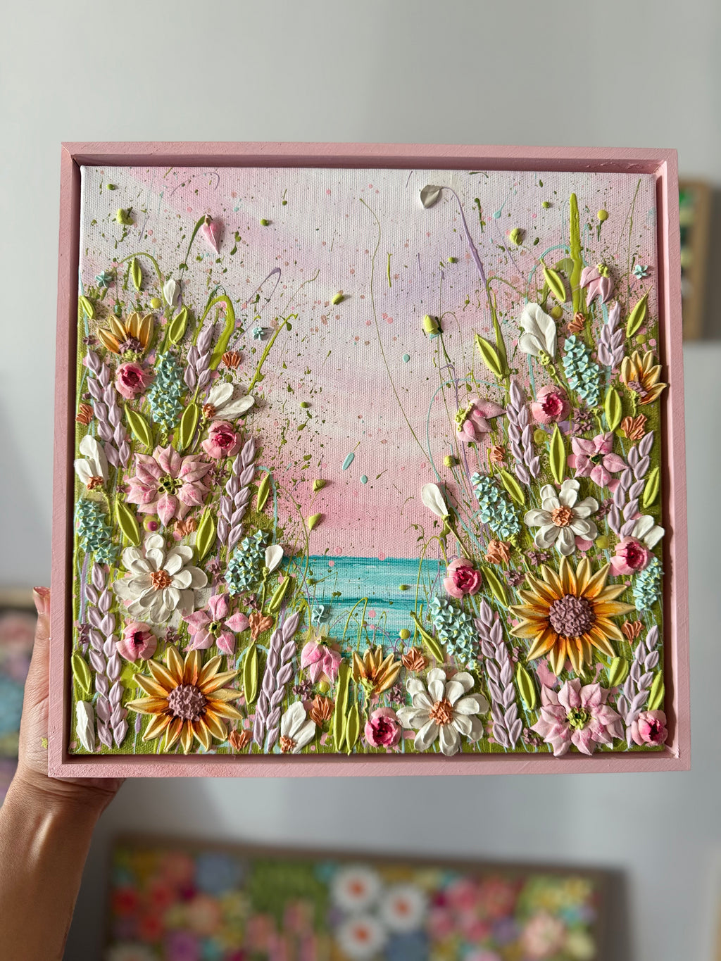 Born to bloom 30x30cm framed