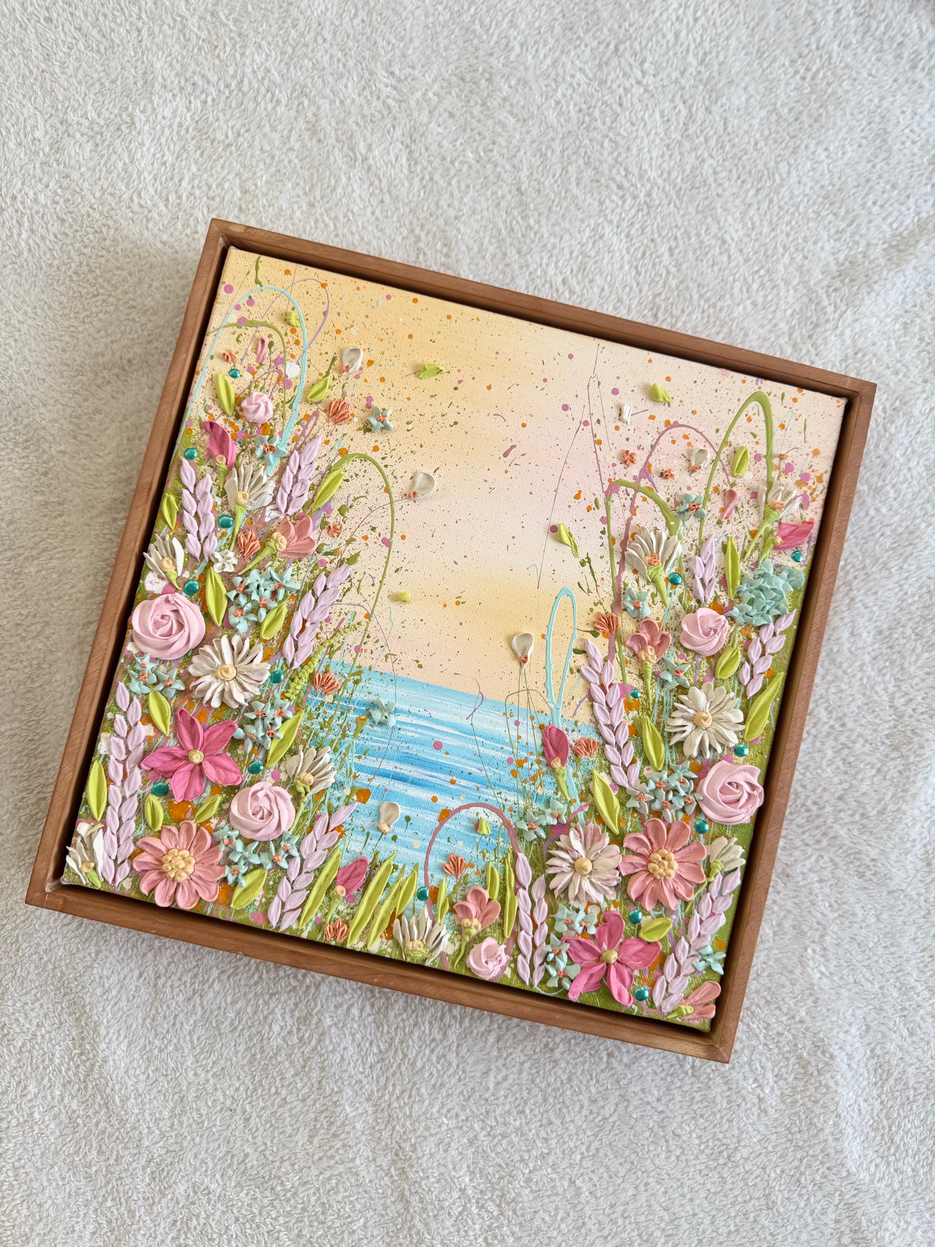Whisper of colours 30x30cm framed