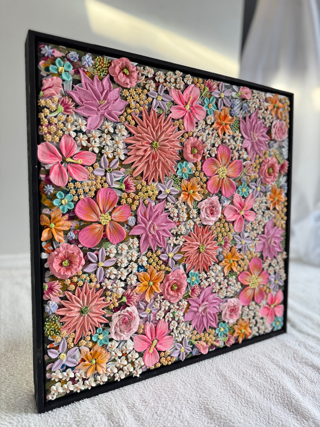 Stronger in bloom 50x50cm framed