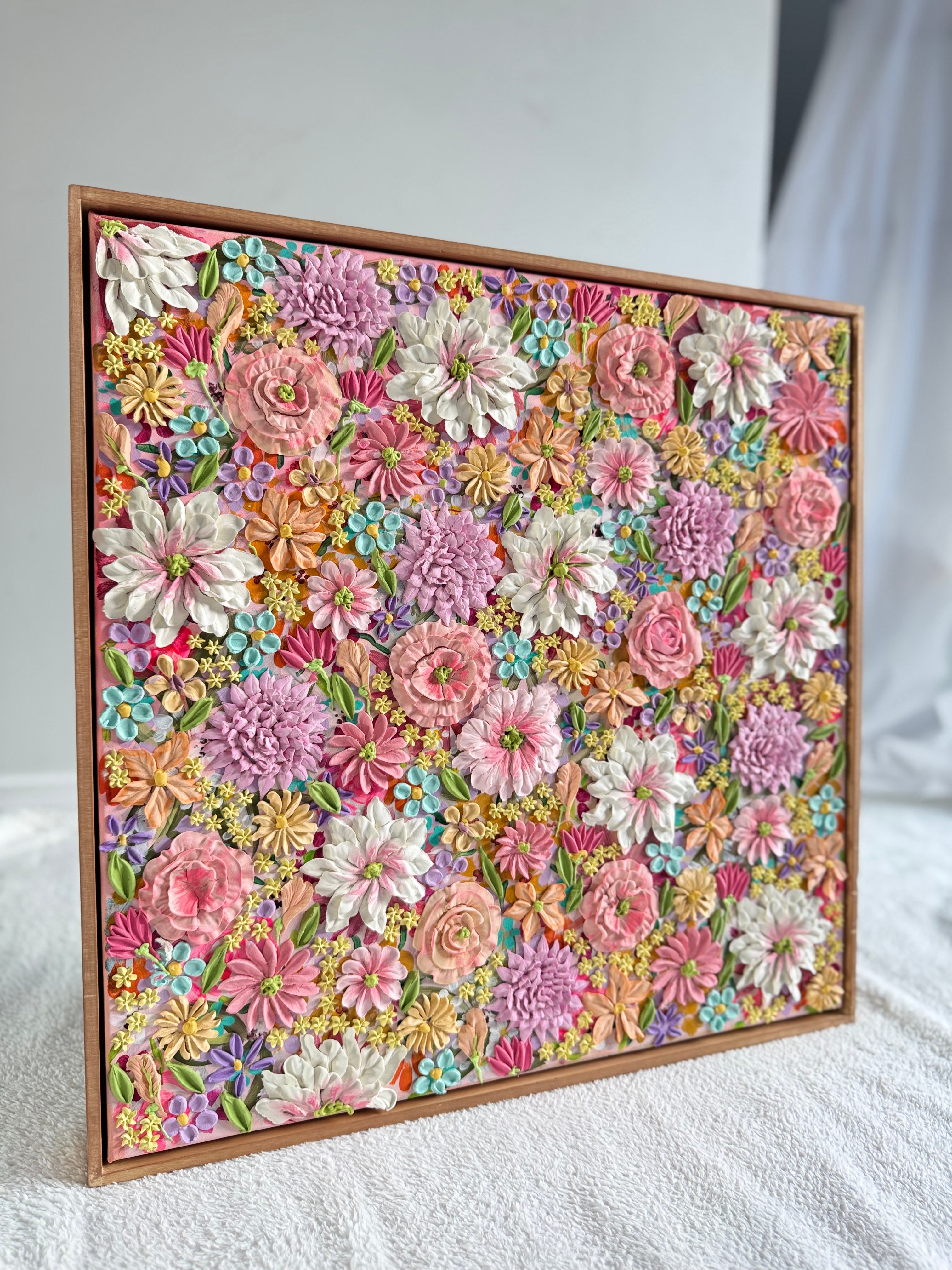 Dream in layers 50x50cm framed