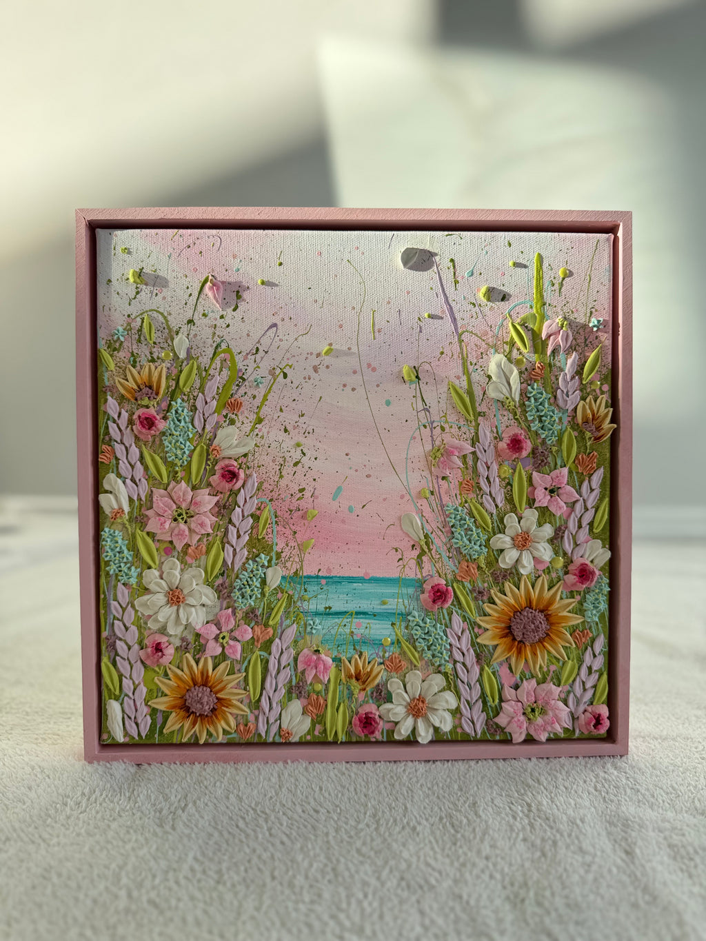 Born to bloom 30x30cm framed