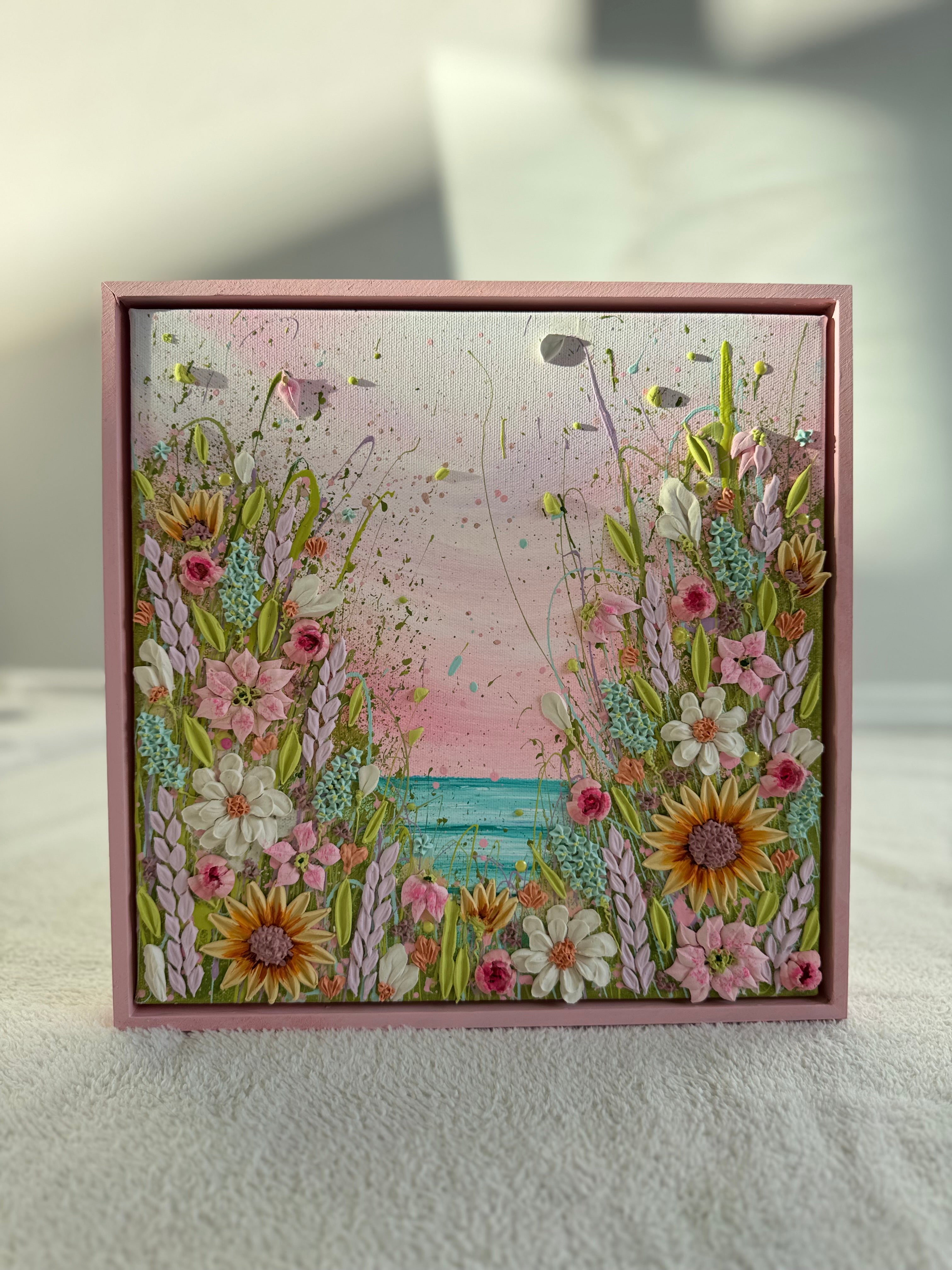Born to bloom 30x30cm framed