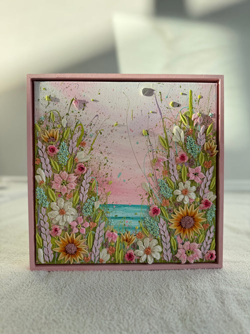 Born to bloom 30x30cm framed