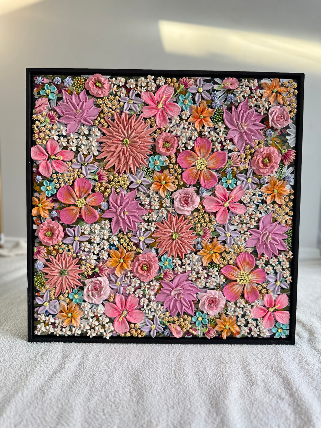 Stronger in bloom 50x50cm framed