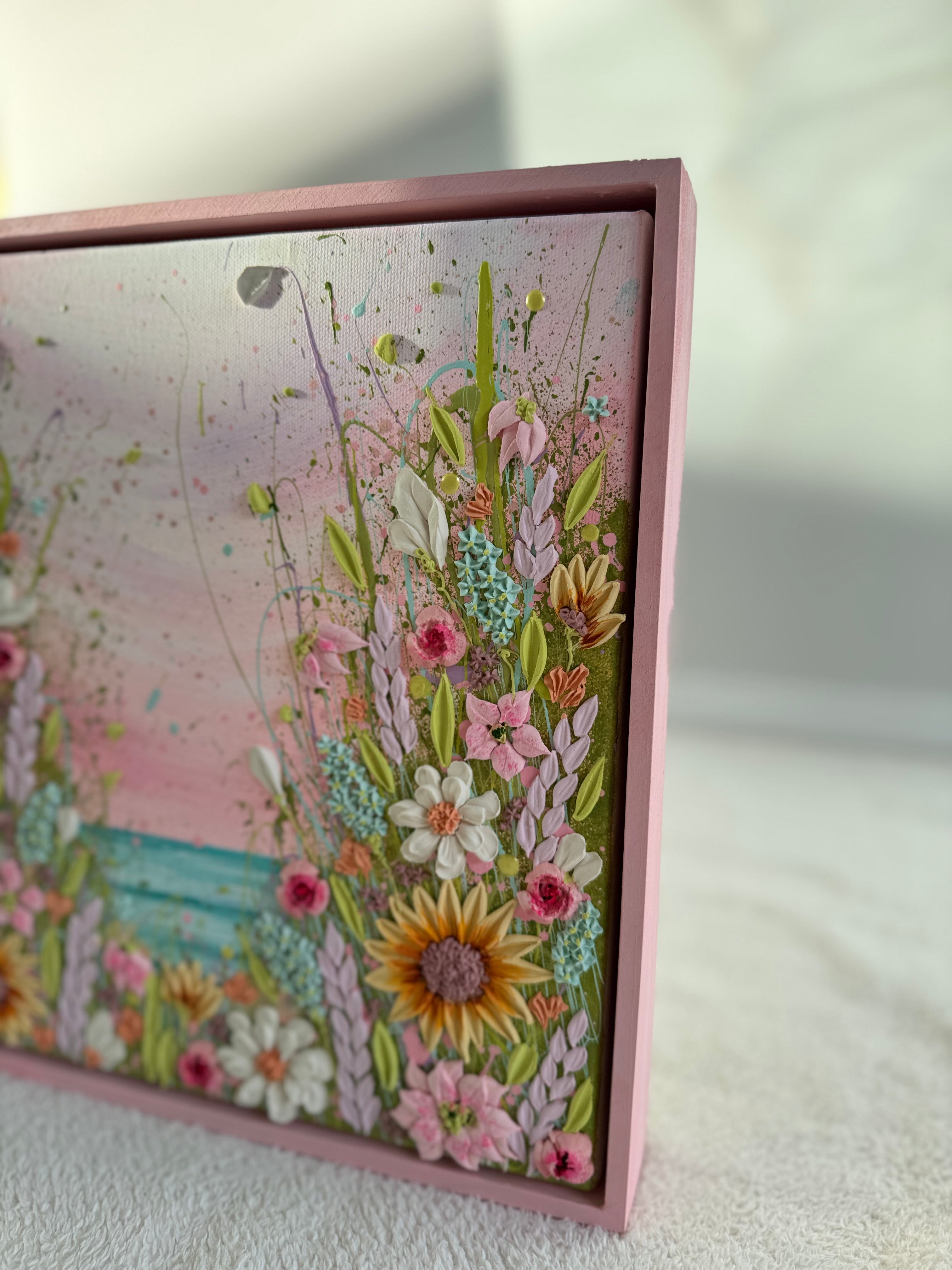 Born to bloom 30x30cm framed