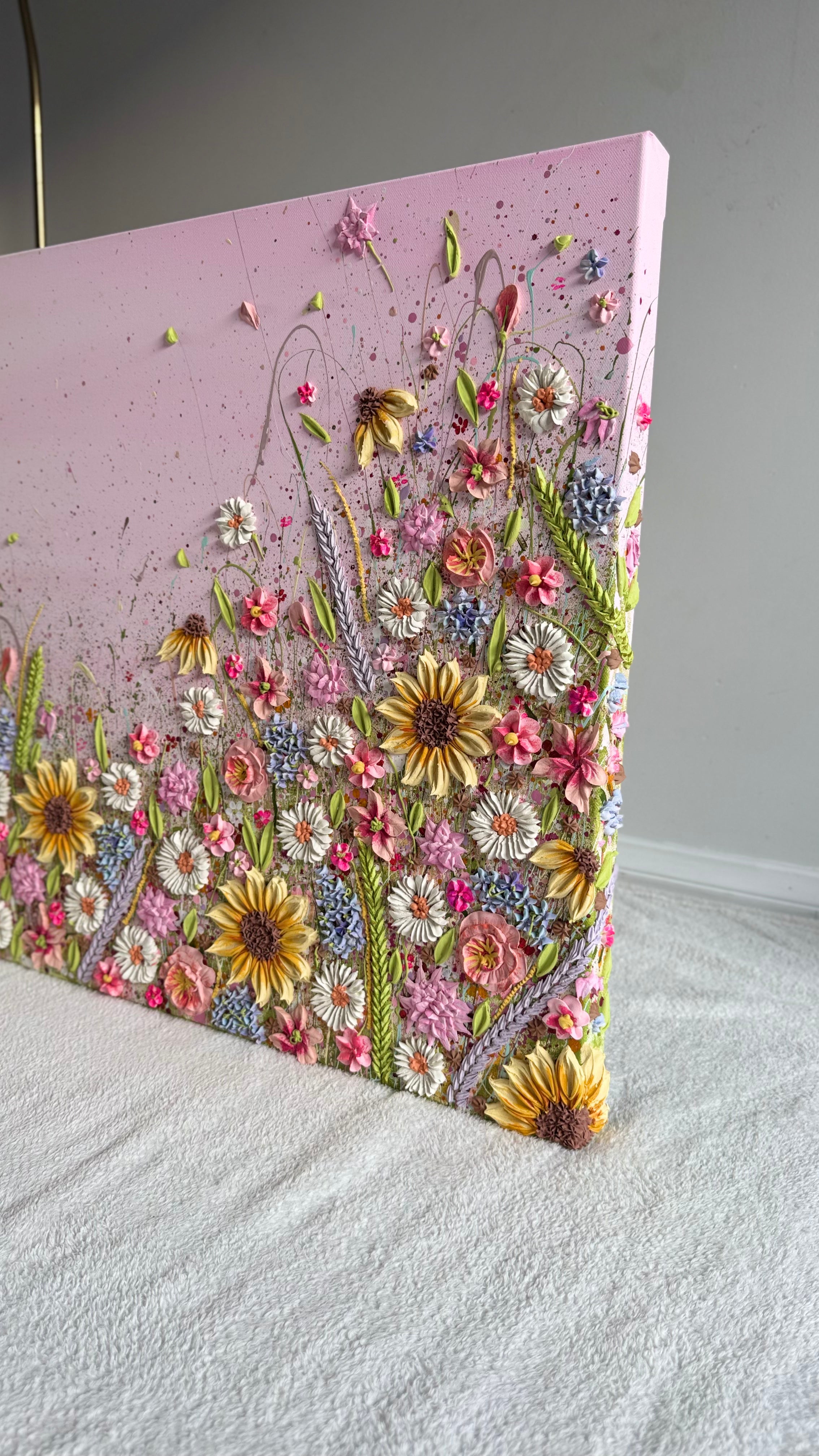 Garden of Pink Sky 90x60cm deep edges work