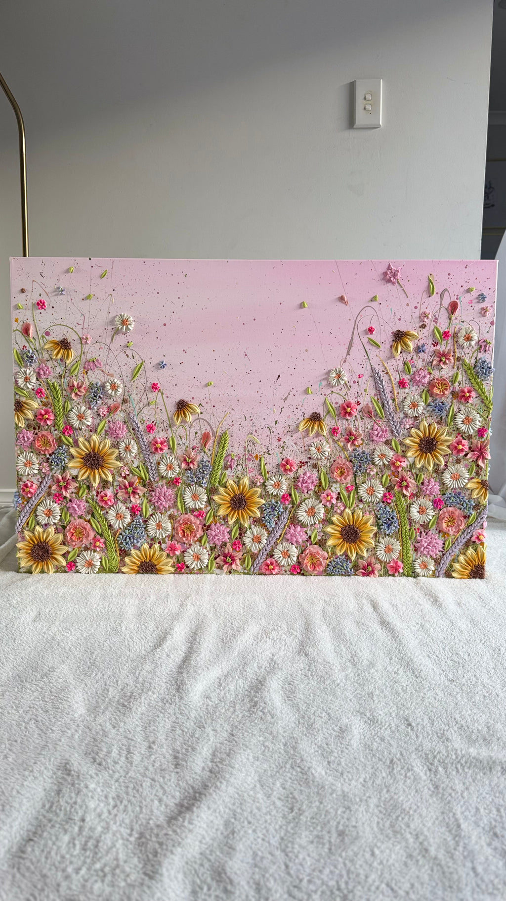Garden of Pink Sky 90x60cm deep edges work