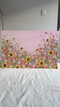 Garden of Pink Sky 90x60cm deep edges work